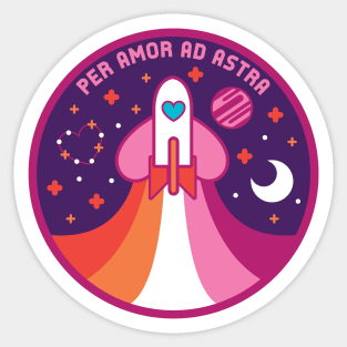 Space Pride - Lesbian Flag Sticker